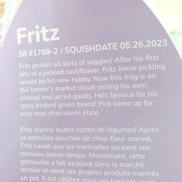 Fritz Squishmallows 8 Inch BNWT Mint Frog with Floral Belly Spring Easter Squad - Picture 3 of 7